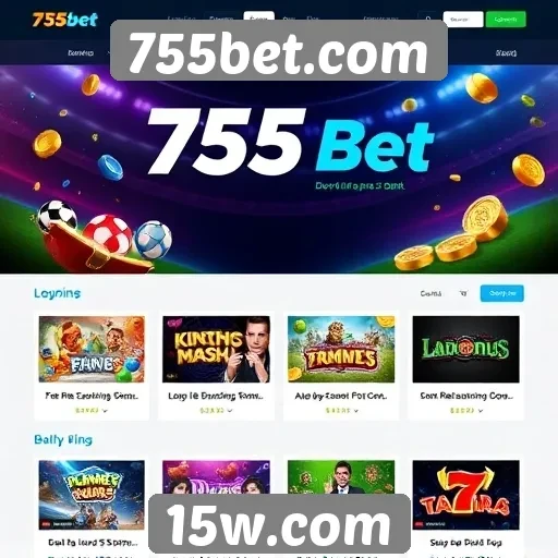 Variedade de jogos disponíveis na 755bet